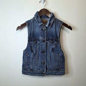 American Eagle Button Up Denim Jean Vest Size Small